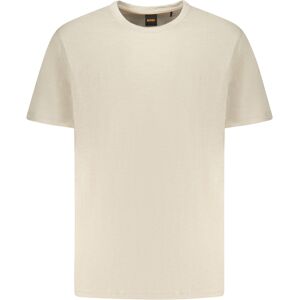 Boss Béžové pánské triko s krátkým rukávem - male - 3XL Boss Béžové pánské triko s krátkým rukávem - male - 3XL