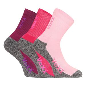 Voxx 3PACK dětské ponožky Voxx vícebarevné (Locik-mix-girl) - female - hnědá   růžová   červená - 25-29