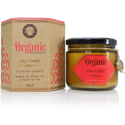 Song of India Vonná svíčka Organic Goodness - Desi Gulab Rose Song of India Vonná svíčka Organic Goodness - Desi Gulab Rose