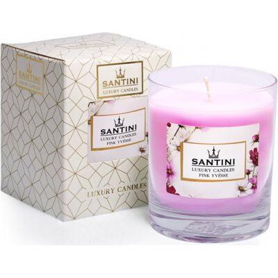 Santini Luxusní svíčka - Pink Yvésse Santini Luxusní svíčka - Pink Yvésse
