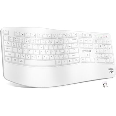 Connect IT For Health CZ + SK verze ergonomická klávesnice bílá Connect IT For Health CZ + SK verze ergonomická klávesnice bílá