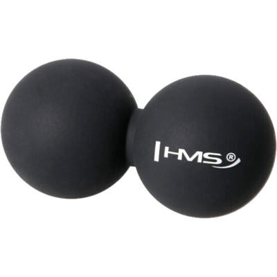 HMS Dvojitý masážní míč Lacrosse ball BLC02 černý - 6,5cm HMS Dvojitý masážní míč Lacrosse ball BLC02 černý - 6,5cm