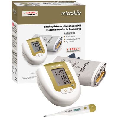 Microlife zlatý tlakoměr s teploměrem Microlife zlatý tlakoměr s teploměrem