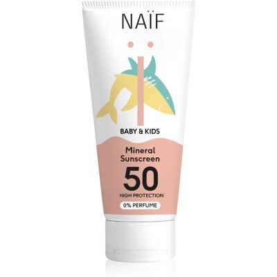 NAIF Ochranný krém na opalování SPF 50 pro děti a miminka 100 ml NAIF Ochranný krém na opalování SPF 50 pro děti a miminka 100 ml