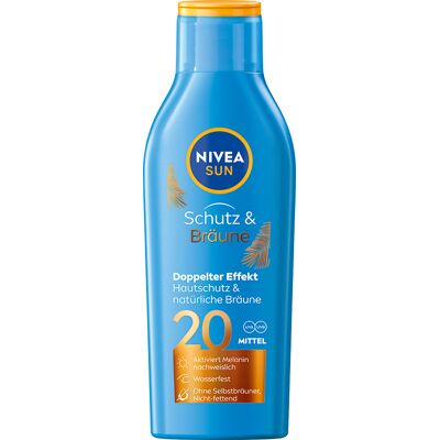 NIVEA SUN Protect & Bronze Opalovací mléko SPF 20 200 ml NIVEA SUN Protect & Bronze Opalovací mléko SPF 20 200 ml