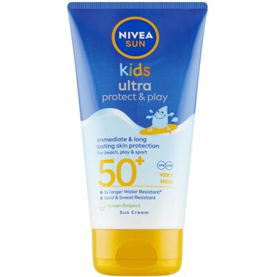 Nivea Sun Kids Ultra Protect & Play SPF50+ - Voděodolné mléko na opalování pro děti Nivea Sun Kids Ultra Protect & Play SPF50+ - Voděodolné mléko na opalování pro děti