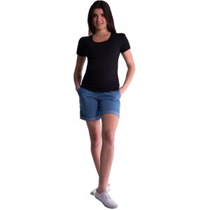 Be MaaMaa bemaamaa Těhotenské kraťasy s elastickým pásem - sv. modré, vel. XXXL Be MaaMaa bemaamaa Těhotenské kraťasy s elastickým pásem - sv. modré, vel. XXXL