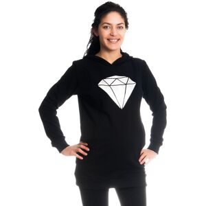 Be MaaMaa bemaamaa Těhotenské a kojící triko/mikina Diamant, dl. rukáv, černé, vel. XS Be MaaMaa bemaamaa Těhotenské a kojící triko/mikina Diamant, dl. rukáv, černé, vel. XS