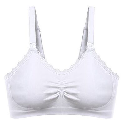 Babyono Kojící podprsenka s krajkou, bílá, E80-85 cm Babyono Kojící podprsenka s krajkou, bílá, E80-85 cm