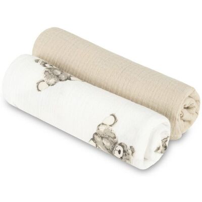 SENSILLO Mušelínové pleny krešované 60×75 cm Teddy beige – sada 2 ks SENSILLO Mušelínové pleny krešované 60×75 cm Teddy beige – sada 2 ks