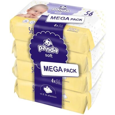Vlhké ubrousky pro děti Bella Baby Happy Panda - 4x56 ks Vlhké ubrousky pro děti Bella Baby Happy Panda - 4x56 ks