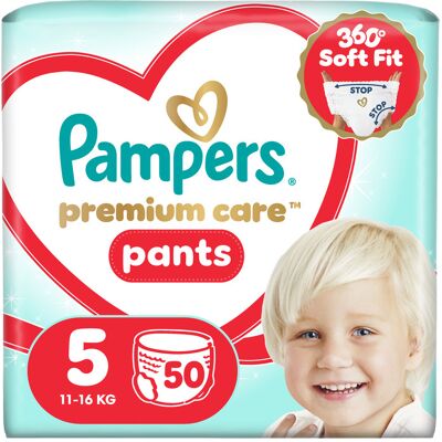 Pampers Premium Care Pants vel. 5 11–17 kg plenkové kalhotky 50 ks Pampers Premium Care Pants vel. 5 11–17 kg plenkové kalhotky 50 ks
