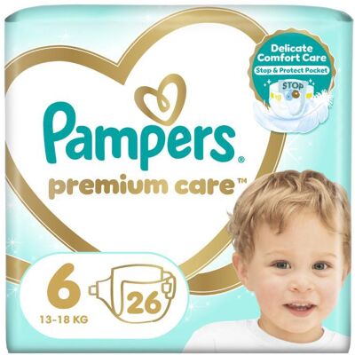 Pampers Premium Care vel. 6 13–18 kg dětské pleny 26 ks Pampers Premium Care vel. 6 13–18 kg dětské pleny 26 ks