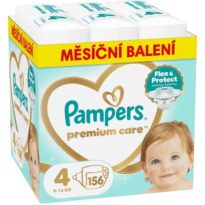 Pampers Premium Care vel. 4 9-14 kg dětské pleny 156 ks Pampers Premium Care vel. 4 9-14 kg dětské pleny 156 ks