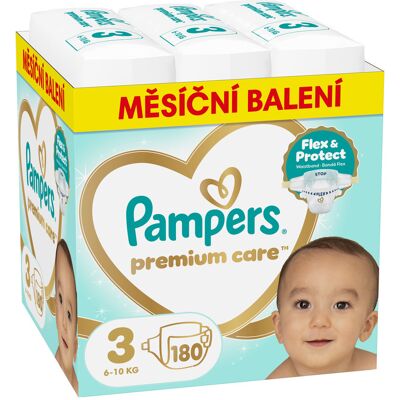 Pampers Premium Care vel. 3 6-10 kg dětské pleny 180 ks Pampers Premium Care vel. 3 6-10 kg dětské pleny 180 ks