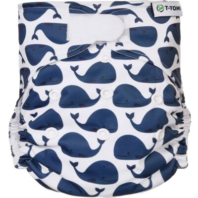 T-tomi Kapsová plena AIO suchý zip 3-15 kg 1 ks whales T-tomi Kapsová plena AIO suchý zip 3-15 kg 1 ks whales