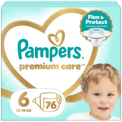 Pampers Premium Care vel. 6 13–18 kg dětské pleny 76 ks Pampers Premium Care vel. 6 13–18 kg dětské pleny 76 ks