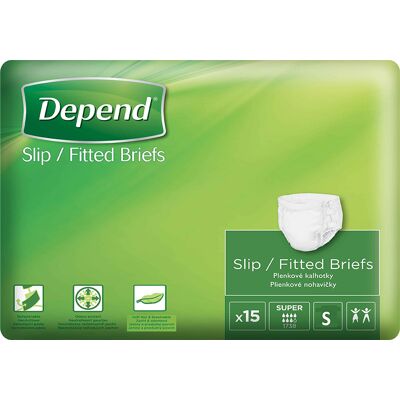 Depend Slip Super S inkontinenční kalhotky 15 ks Depend Slip Super S inkontinenční kalhotky 15 ks