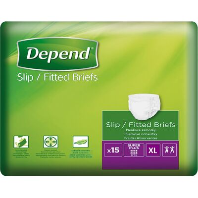 Depend Slip Super Plus XL inkontinenční kalhotky 15 ks Depend Slip Super Plus XL inkontinenční kalhotky 15 ks