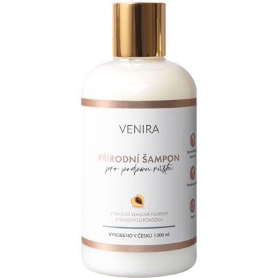 Venira Přírodní šampon pro podporu růstu vlasů meruňka 300 ml Venira Přírodní šampon pro podporu růstu vlasů meruňka 300 ml