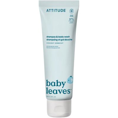 ATTITUDE Baby Leaves Dětské tělové mýdlo a šampon 2v1 Good Night 240 ml ATTITUDE Baby Leaves Dětské tělové mýdlo a šampon 2v1 Good Night 240 ml