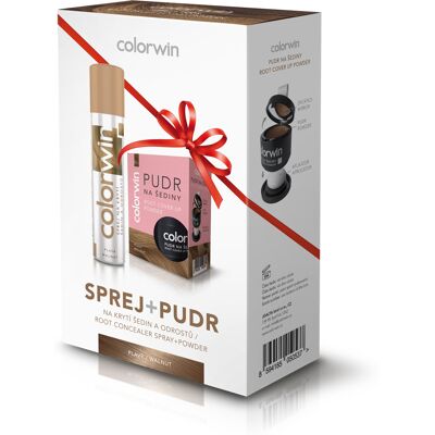Colorwin Sprej 75 ml a pudr 3,2 g na krytí šedin plavá dárkové balení 2 ks Colorwin Sprej 75 ml a pudr 3,2 g na krytí šedin plavá dárkové balení 2 ks