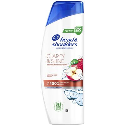 Head & Shoulders Clarify&Shine Jablečný Cidre Šampon - Unisex - 400ml Head & Shoulders Clarify&Shine Jablečný Cidre Šampon - Unisex - 400ml