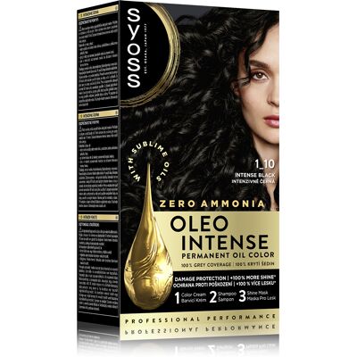 Černá barva na vlasy Syoss - Oleo Intense Trvalá - 50ml Černá barva na vlasy Syoss - Oleo Intense Trvalá - 50ml