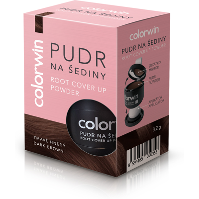 Colorwin Pudr na vlasy Tmavě hnědá - Objem a krytí Colorwin Pudr na vlasy Tmavě hnědá - Objem a krytí