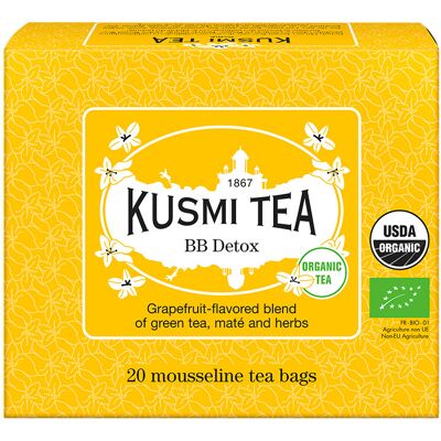 Kusmi Tea - BB Detox Bio Zelený Čaj, Maté, Pomeranč - Čaj Kusmi Tea - BB Detox Bio Zelený Čaj, Maté, Pomeranč - Čaj