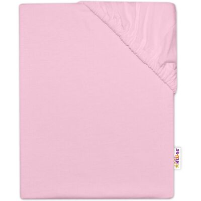 Baby Nellys Dětské jersey prostěradlo do postýlky - sv. růžová Baby Nellys Dětské jersey prostěradlo do postýlky - sv. růžová