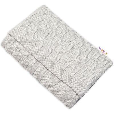 Baby Nellys - CUBE - Šedá - 80x100 cm - Baby blanket Baby Nellys - CUBE - Šedá - 80x100 cm - Baby blanket