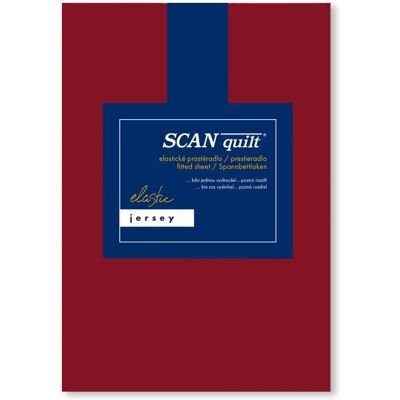 SCANquilt napínací prostěradlo JERSEY ELASTIC LYCRA tmavě červená 90 x 200 cm (výška matrace do 30 cm) SCANquilt napínací prostěradlo JERSEY ELASTIC LYCRA tmavě červená 90 x 200 cm (výška matrace do 30 cm)