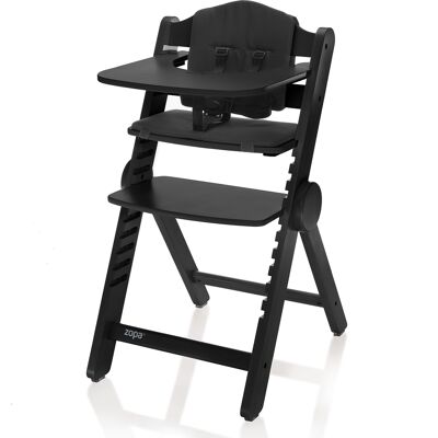 Zopa Dřevěná jídelní židlička Clipp & Clapp, Black 3 Zopa Dřevěná jídelní židlička Clipp & Clapp, Black 3
