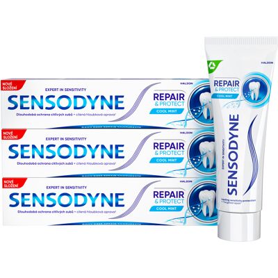 Sensodyne Repair & Protect Cool Mint zubní pasta 3x75 ml Sensodyne Repair & Protect Cool Mint zubní pasta 3x75 ml
