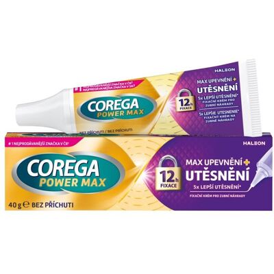 Corega Power Max Upevnění + Utěsnění fixační krém 40 g Corega Power Max Upevnění + Utěsnění fixační krém 40 g