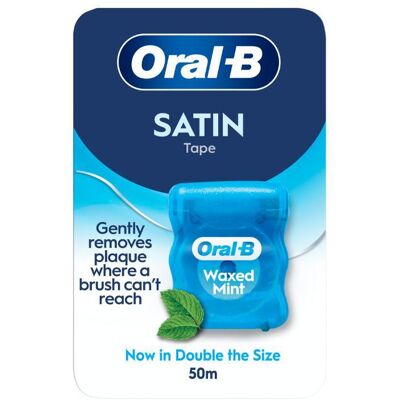 Oral-B Satin Tape voskovaná nit 50 ml mátová Oral-B Satin Tape voskovaná nit 50 ml mátová