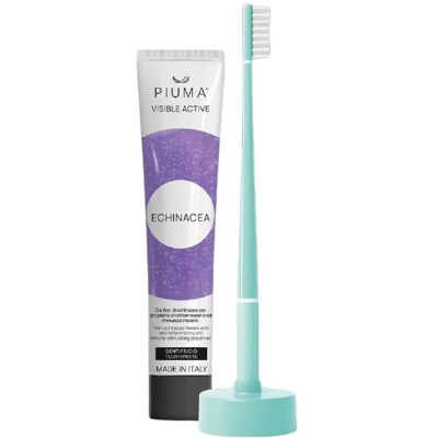 Piuma Dárkový set na péči o zuby s echinaceou 4 ks Aqua Green Piuma Dárkový set na péči o zuby s echinaceou 4 ks Aqua Green