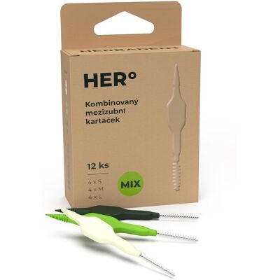 Herbadent HERo Mezizubní kartáčky mix velikostí 12 ks Herbadent HERo Mezizubní kartáčky mix velikostí 12 ks