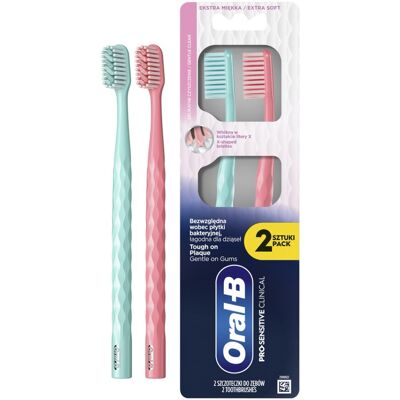 Oral-B PRO Sensitive Clinical Extra Soft manuální zubní kartáček 2 ks Oral-B PRO Sensitive Clinical Extra Soft manuální zubní kartáček 2 ks