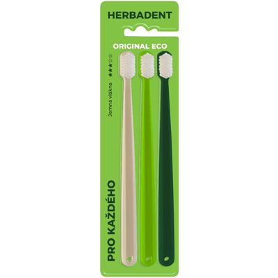 Herbadent Original Eco Tripplepack zubní kartáček jemný 3 ks Herbadent Original Eco Tripplepack zubní kartáček jemný 3 ks