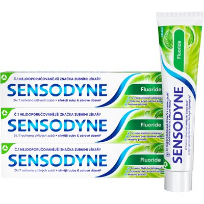 Sensodyne Fluoride zubní pasta 3x75 ml Sensodyne Fluoride zubní pasta 3x75 ml