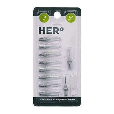 Herbadent HERo 1,2 mm náhradní mezizubní kartáčky 10 ks šedé Herbadent HERo 1,2 mm náhradní mezizubní kartáčky 10 ks šedé