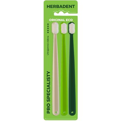 Herbadent Original ECO ultrajemný zubní kartáček 3 ks Herbadent Original ECO ultrajemný zubní kartáček 3 ks