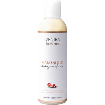 Venira Masážní olej mango a liči 200 ml Venira Masážní olej mango a liči 200 ml