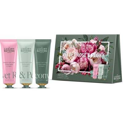 Grace Cole Dárková sada krémů na ruce Růže & Pivoňka 3x50 ml Grace Cole Dárková sada krémů na ruce Růže & Pivoňka 3x50 ml