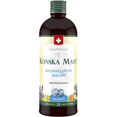 SwissMedicus Koňská mast Bylinné lihové mazání chladivé 400 ml SwissMedicus Koňská mast Bylinné lihové mazání chladivé 400 ml