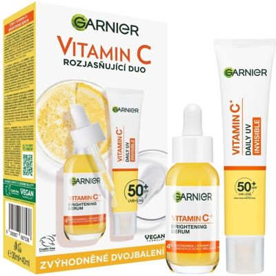 Garnier Vitamin C Brightening Duo sérum + UV fluid SPF 50+ 30+40 ml duopack Garnier Vitamin C Brightening Duo sérum + UV fluid SPF 50+ 30+40 ml duopack