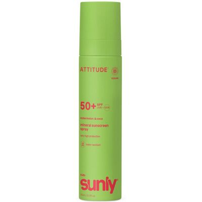 ATTITUDE Sunly Dětský minerální opalovací krém ve spreji SPF 50+ s vůní melounu a kokosu 75 ml ATTITUDE Sunly Dětský minerální opalovací krém ve spreji SPF 50+ s vůní melounu a kokosu 75 ml