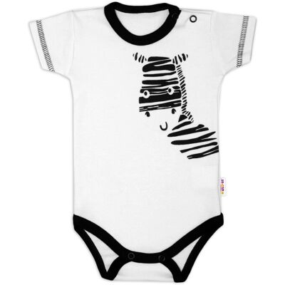 Baby Nellys Body krátký rukáv Zebra - bílé vel. 86 Baby Nellys Body krátký rukáv Zebra - bílé vel. 86